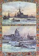 unknow artist engelska flottan 1910 och 1935 oil painting reproduction